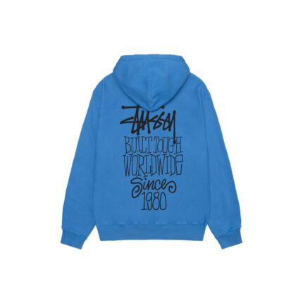 Pull à capuche bleu stussy