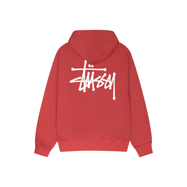 Pull à capuche rouge stussy