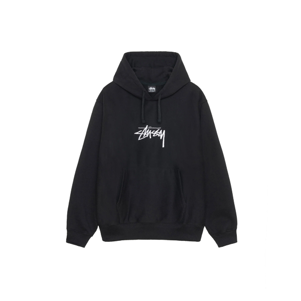 pull à capuche noir stussy